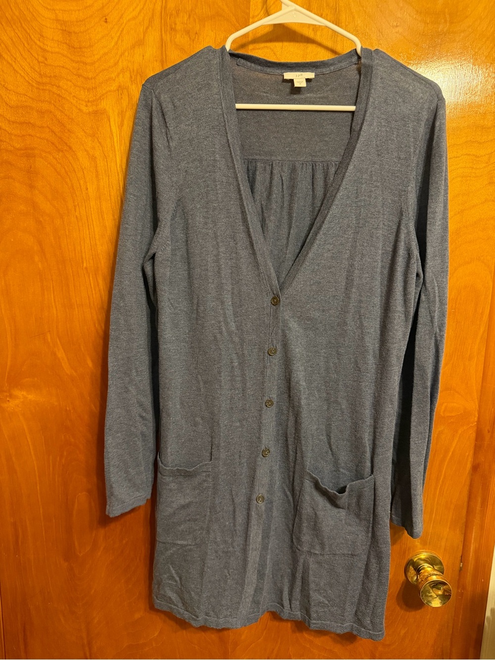 J. Jill Long Button Cardigan in Heather Slate Blue